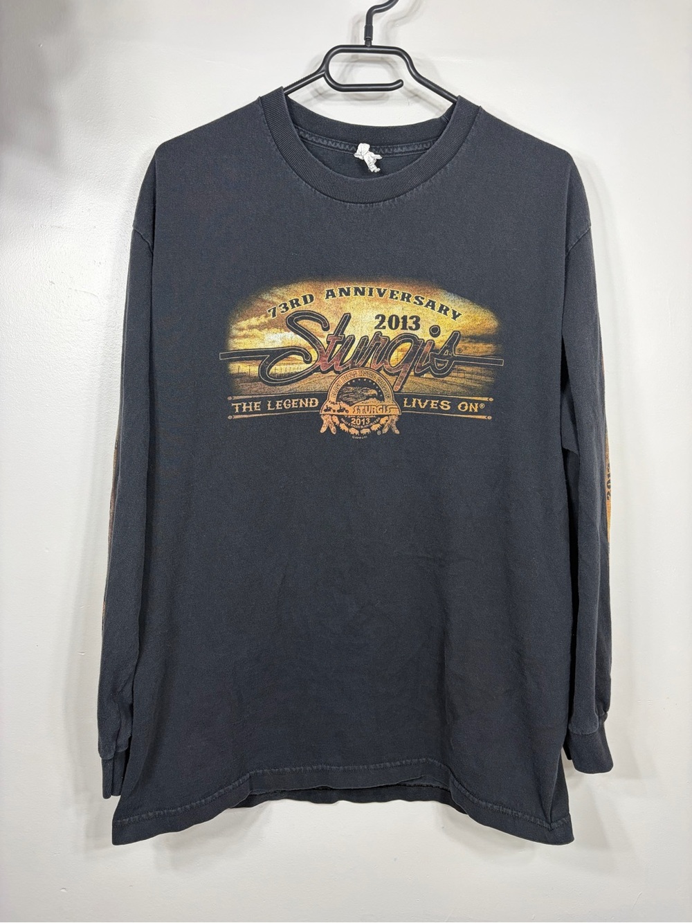 2013‎ Sturgis Black Hills Rally Long Sleeve T Shirt 73rd Anniversary USA Large